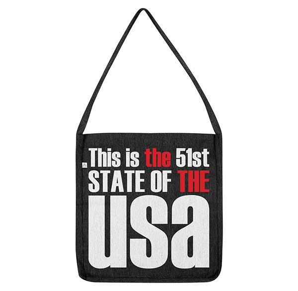 Tote Bag; 51st state, USA, Tote Bag, THE THE, Matt Johnson, Trump, Politics, President, Russia