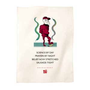 'Linoleum Smooth To The Stocking Foot' Tea Towel